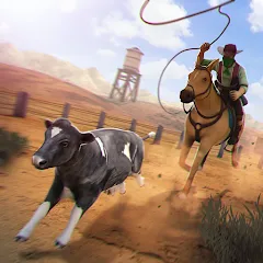 Скачать взломанную Cowboys Horse Racing Derby  [МОД Menu] - стабильная версия apk на Андроид