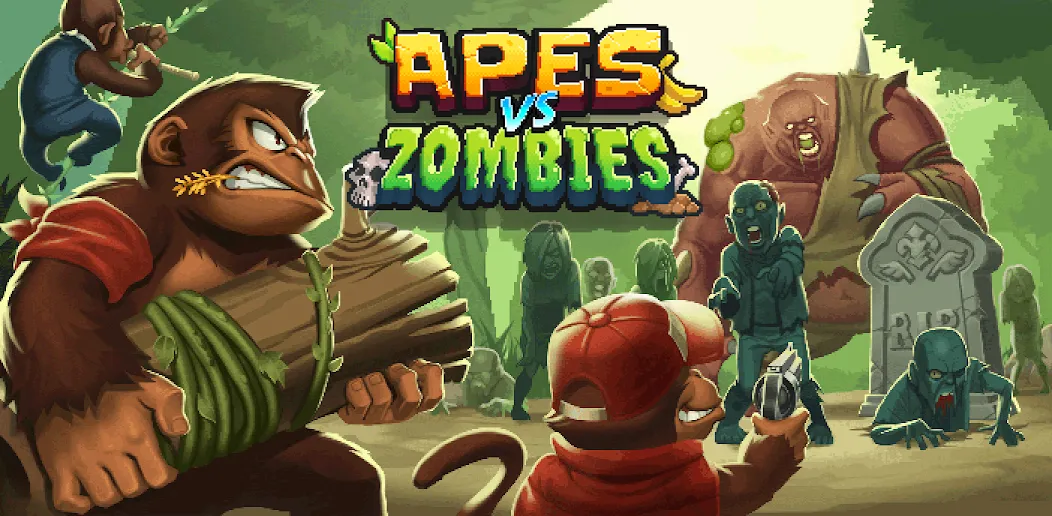 Apes vs. Zombies  [МОД Unlimited Money] Screenshot 1