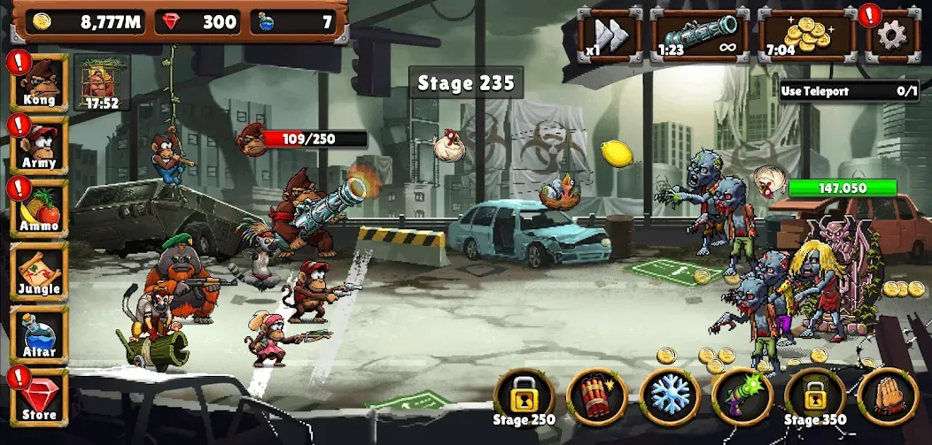 Apes vs. Zombies  [МОД Unlimited Money] Screenshot 3