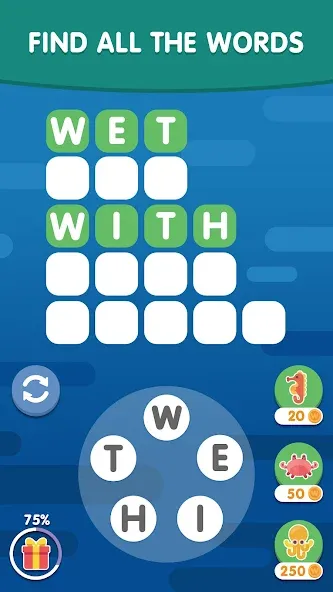 Word Search Sea: Word Puzzle  [МОД Unlocked] Screenshot 3