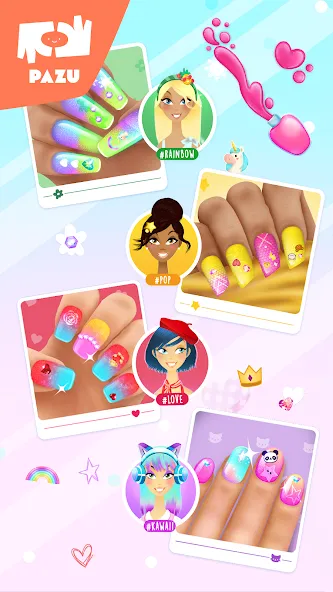 Girls Nail Salon - Kids Games  [МОД Бесконечные монеты] Screenshot 5