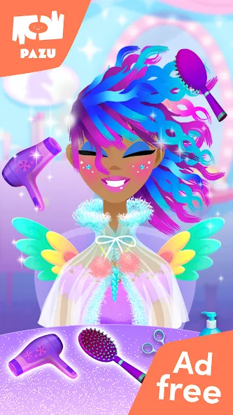 Girls Hair Salon Unicorn  [МОД Много монет] Screenshot 2