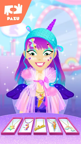 Girls Hair Salon Unicorn  [МОД Много монет] Screenshot 4