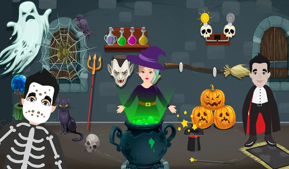 Pretend Play Halloween Party (Претендуй на Хэллоуинскую вечеринку)  [МОД Unlimited Money] Screenshot 5