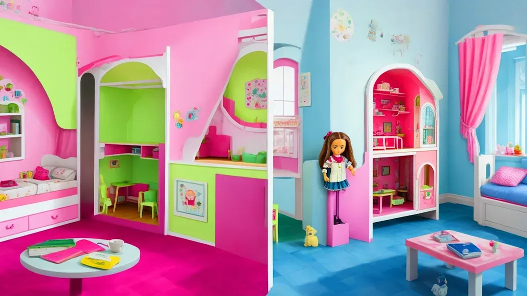 Doll House Design: Girl Games (Долл Хаус Дизайн)  [МОД Mega Pack] Screenshot 1