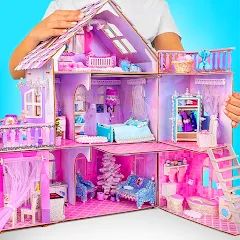 Взлом Doll House Design: Girl Games (Долл Хаус Дизайн)  [МОД Mega Pack] - стабильная версия apk на Андроид