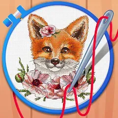 Скачать взломанную Cross Stitch Coloring Art (Кроссстич окрашивание искусства)  [МОД Много денег] - полная версия apk на Андроид