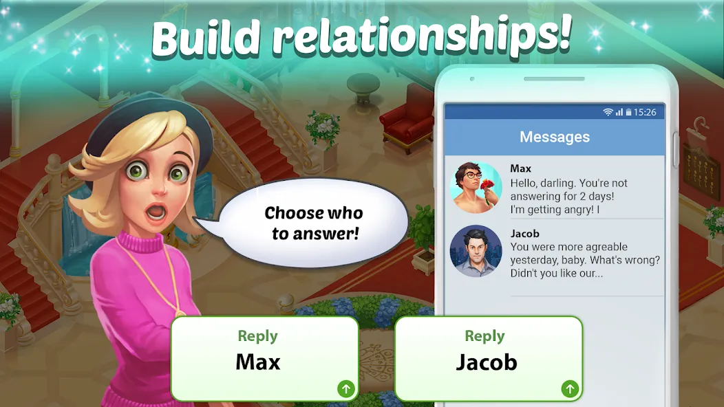 Family Hotel: love & match-3 (Фэмели Отель)  [МОД Бесконечные монеты] Screenshot 5