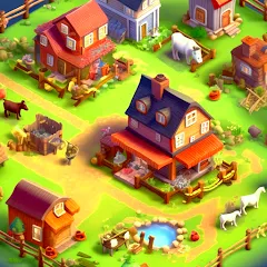 Скачать взломанную Country Valley Farming Game (Парадайз Хей Фарм Айленд)  [МОД Unlocked] - полная версия apk на Андроид