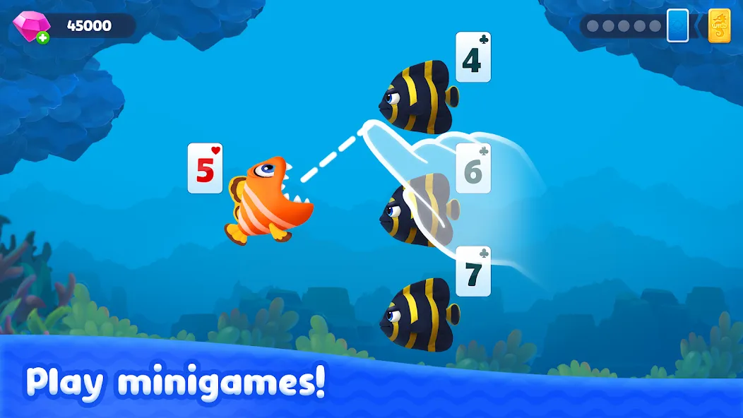 Fishdom Solitaire (Фишдом Солитер)  [МОД Mega Pack] Screenshot 1