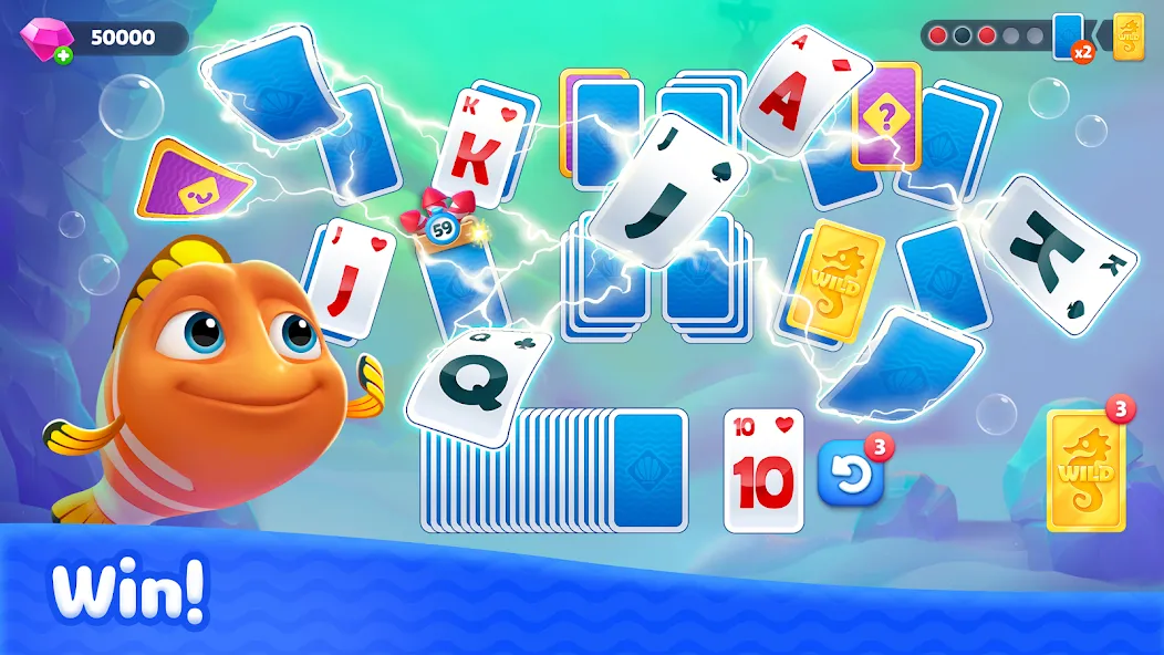 Fishdom Solitaire (Фишдом Солитер)  [МОД Mega Pack] Screenshot 3