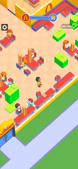 My Burger Shop: Burger Games (Май Бургер Шоп Игры)  [МОД Бесконечные монеты] Screenshot 1