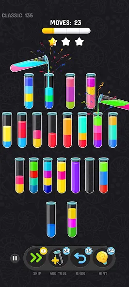 Color Water Sort Puzzle Games (Цветные игры сортировки воды)  [МОД Бесконечные деньги] Screenshot 3