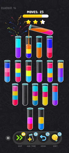 Color Water Sort Puzzle Games (Цветные игры сортировки воды)  [МОД Бесконечные деньги] Screenshot 4