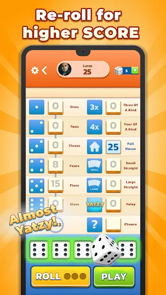 Yatzy - Fun Classic Dice Game (Ятзи)  [МОД Menu] Screenshot 5