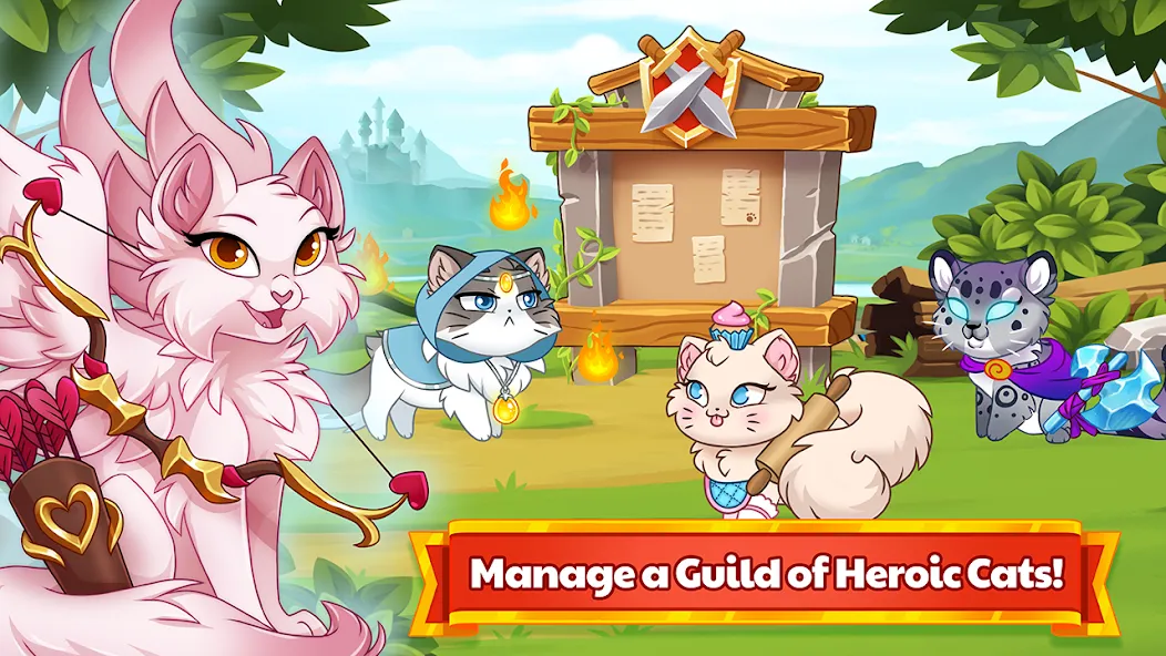 Castle Cats - Idle Hero RPG (Кэстл Кэтс)  [МОД Меню] Screenshot 1