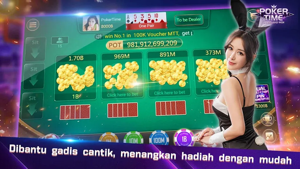 Poker Time- Pulsa Texas Holdem (Покер Тайм)  [МОД Unlocked] Screenshot 2