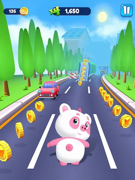 Piggy Panda Run: Fun Game  [МОД Unlimited Money] Screenshot 5