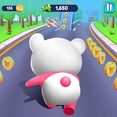 Скачать взломанную Piggy Panda Run: Fun Game  [МОД Unlimited Money] - последняя версия apk на Андроид