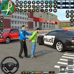 Взломанная City Police Car Driving Games  [МОД Menu] - полная версия apk на Андроид