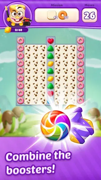 Lollipop Sweet Heroes Match3 (ЛОЛЛИПОП СВИТ ХЕРОЕС МАТЧ3)  [МОД Menu] Screenshot 3