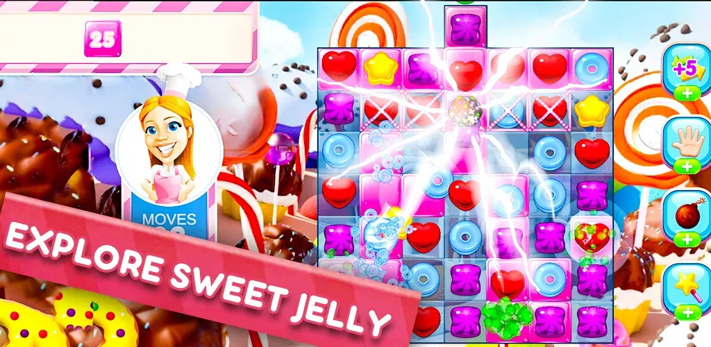 Jelly Kingdom Crush - Match 3  [МОД Mega Pack] Screenshot 3