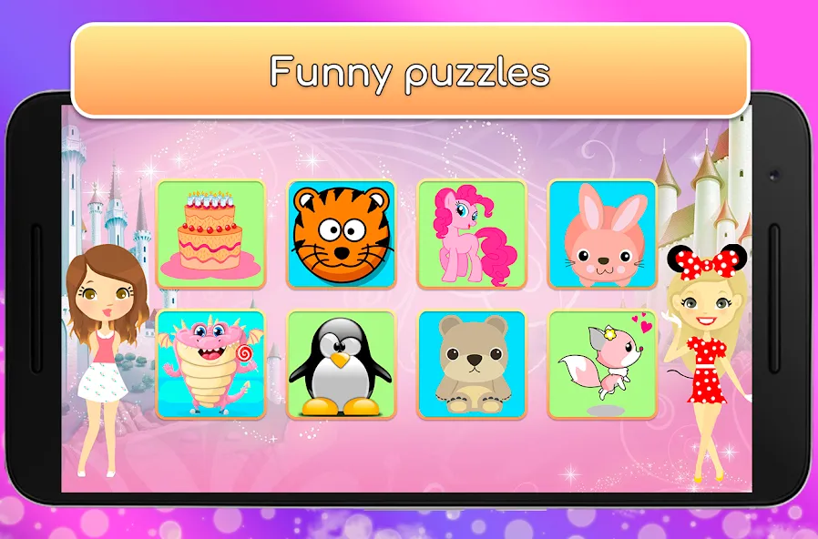 Kids Games for Girls. Puzzles  [МОД Unlocked] Screenshot 2