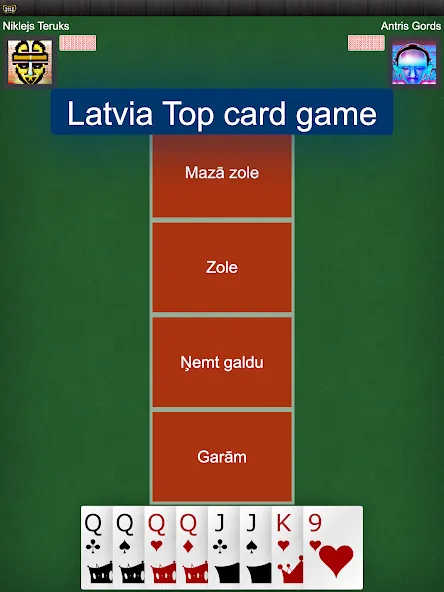 Latvian card game: RaccoonZole  [МОД Меню] Screenshot 5