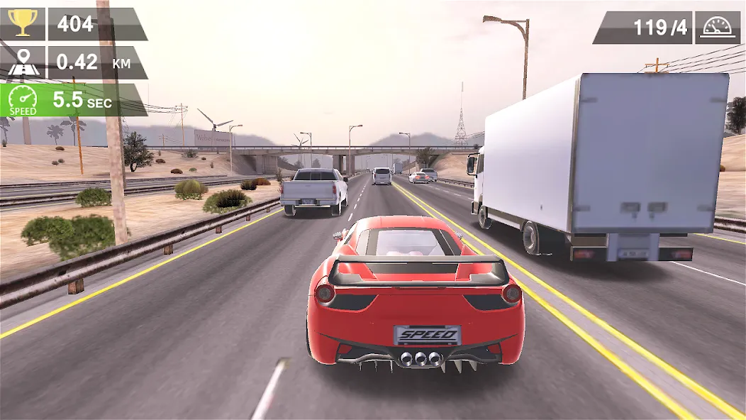 Racing Traffic Car Speed  [МОД Все открыто] Screenshot 3