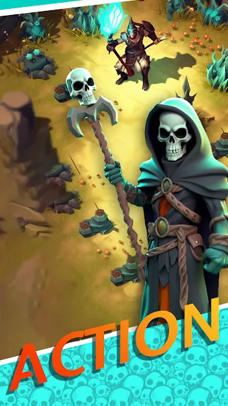 Necromancer Hero: Skeletons 3D (Некромантгерой)  [МОД Menu] Screenshot 1