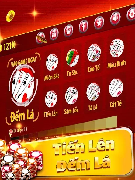 Tiến Lên Đếm Lá - Tien Len  [МОД Unlocked] Screenshot 1