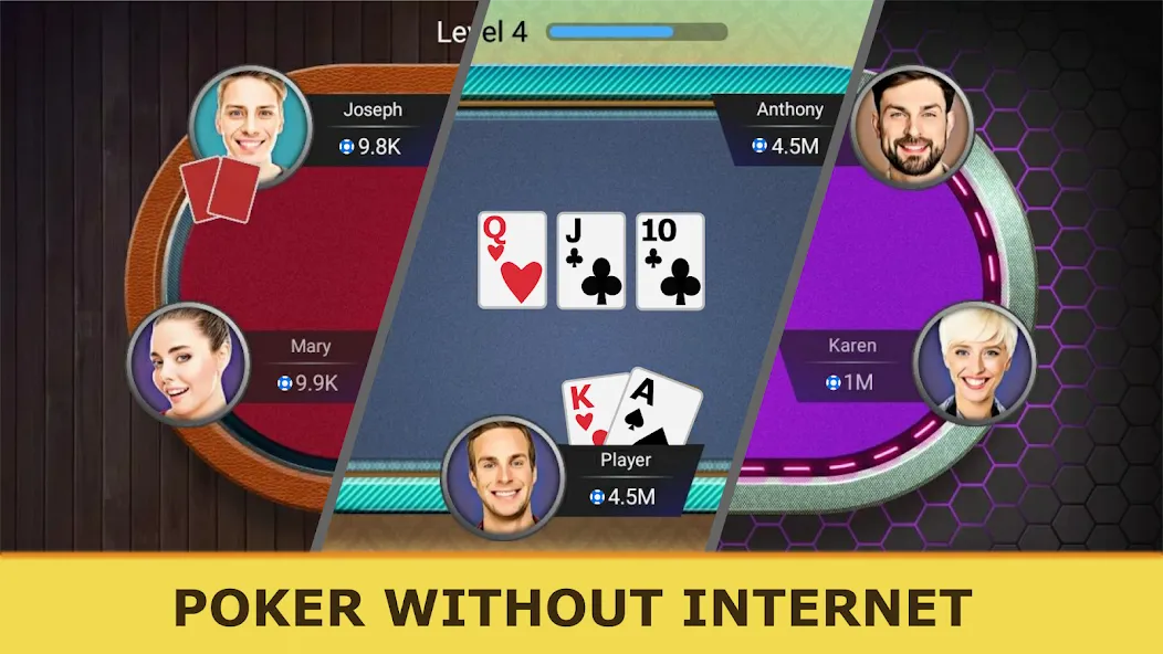 Poker Offline: Texas Holdem  [МОД Бесконечные деньги] Screenshot 2