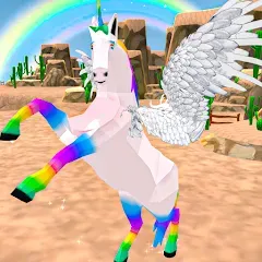 Взлом Flying Unicorn Pegasus Games  [МОД Много денег] - полная версия apk на Андроид