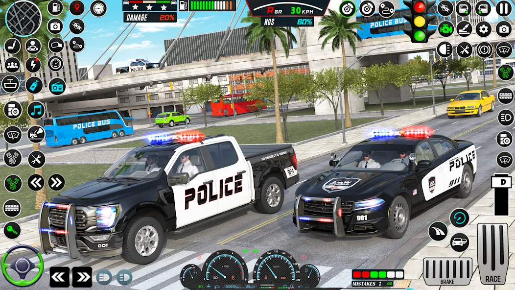 US Police Car Parking - King  [МОД Mega Pack] Screenshot 4