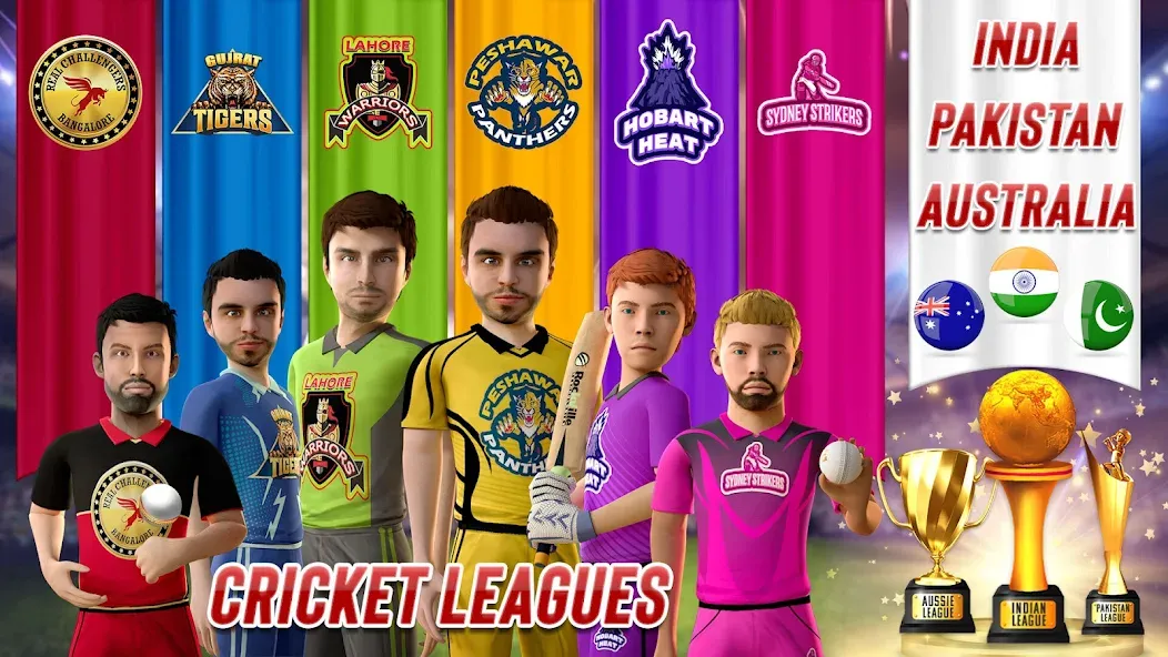 RVG Real World Cricket Game 3D (РВГ Реальная Мировая Крикетная Игра 3D)  [МОД Меню] Screenshot 5