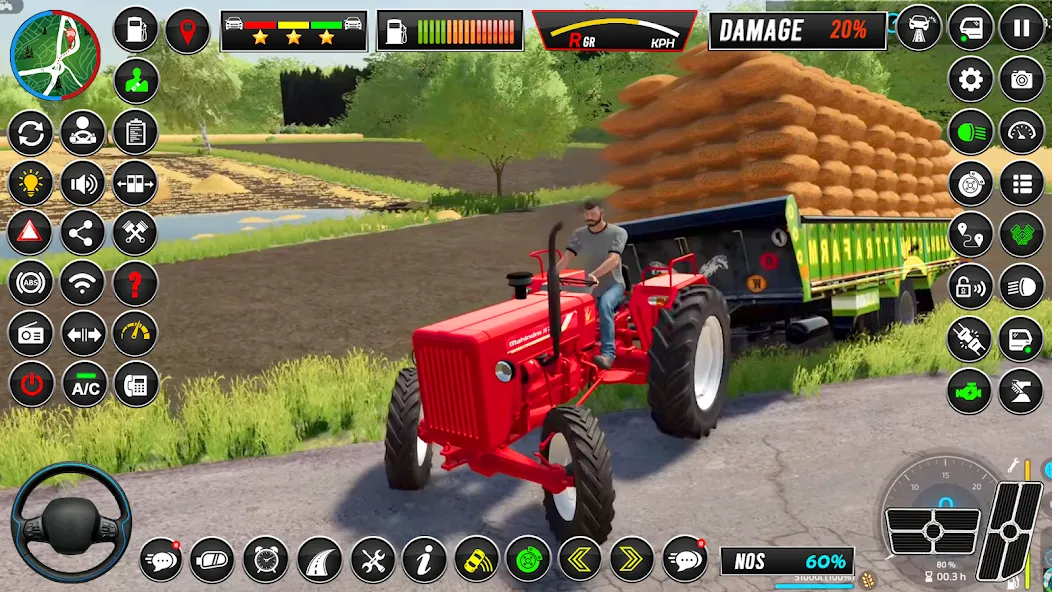 Indian Tractor Simulator Games  [МОД Бесконечные деньги] Screenshot 1