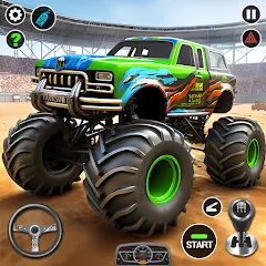 Скачать взлом 4x4 Monster Truck Racing Games (Монстр Трак Гонки игры)  [МОД Mega Pack] - последняя версия apk на Андроид