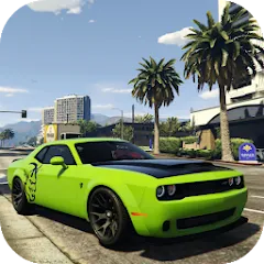 Взломанная Simulator Dodge Demon Parking (Симулятор парковки  )  [МОД Menu] - последняя версия apk на Андроид