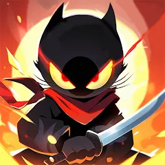 Скачать взломанную Ninja Cat - Idle Arena (Крейзи Ниндзя Кэт)  [МОД Бесконечные монеты] - полная версия apk на Андроид