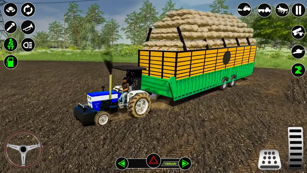 Farming Tractor Simulator Game  [МОД Unlimited Money] Screenshot 5