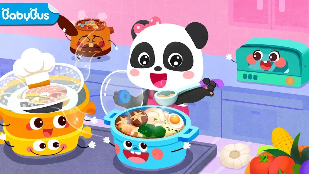 Baby Panda's Kitchen Party  [МОД Бесконечные монеты] Screenshot 1