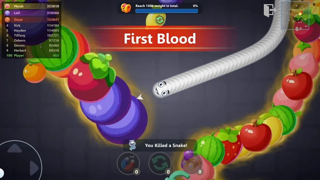 Snake War™ Hungry Worm.io Game (Снейк Вар)  [МОД Mega Pack] Screenshot 2