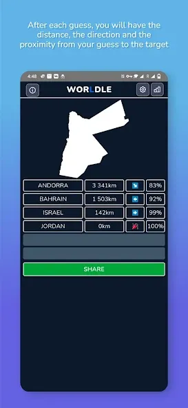 Worldle - Guess the Country (Ворлдле)  [МОД Unlocked] Screenshot 4