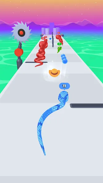 Snake Run Race・3D Running Game (Снейк Ран Рейс)  [МОД Все открыто] Screenshot 4