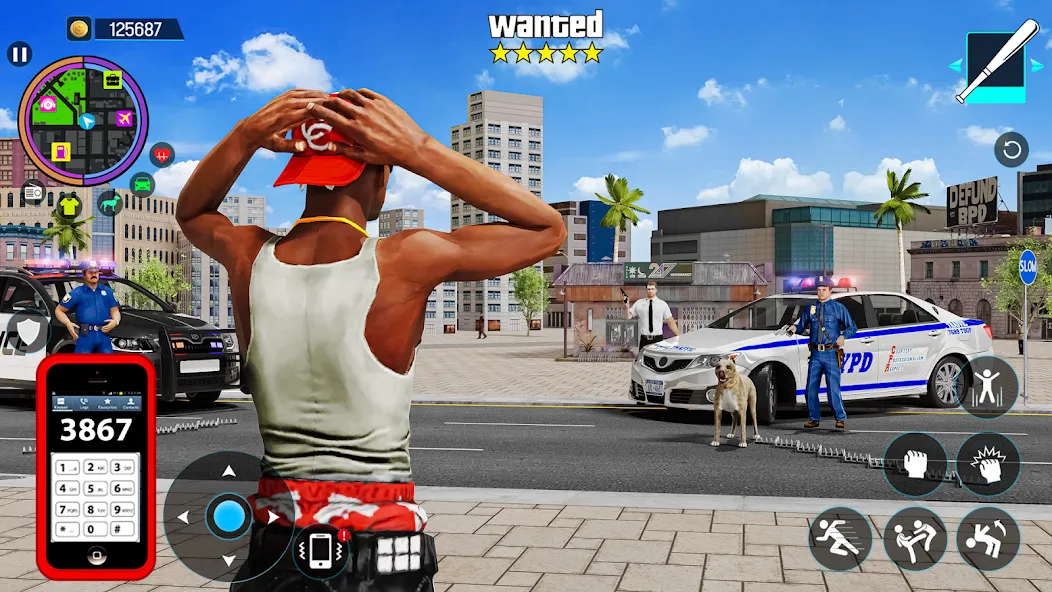 Gangster Mafia City Crime Game  [МОД Меню] Screenshot 1