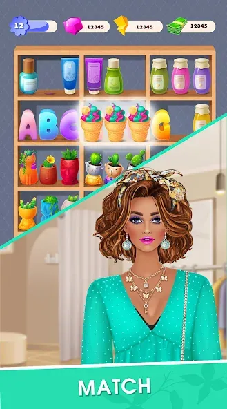 Fashion Triple Match: Dress Up (Фэшн Мердж)  [МОД Меню] Screenshot 2