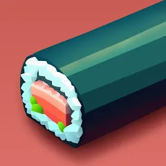 Взломанная Sushi Roll 3D - Cooking ASMR (Суши Ролл 3D)  [МОД Много монет] - последняя версия apk на Андроид