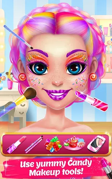 Candy Makeup Beauty Game  [МОД Mega Pack] Screenshot 2