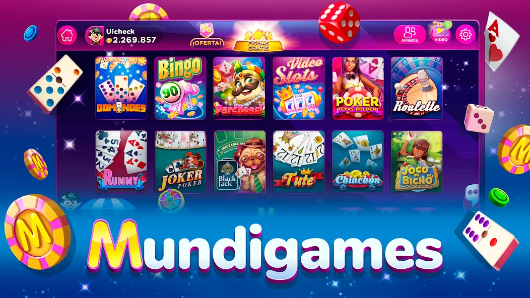 MundiGames: Bingo Slots Casino (Мундийуэгос)  [МОД Все открыто] Screenshot 1