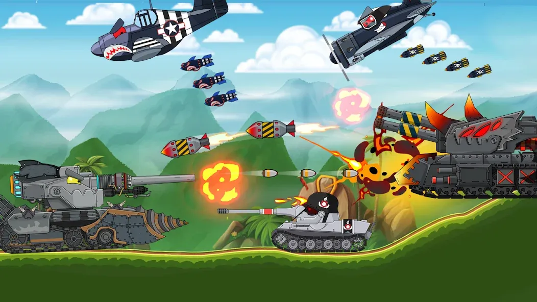 Tank Combat: War Battle (Танковый бой)  [МОД Много монет] Screenshot 4